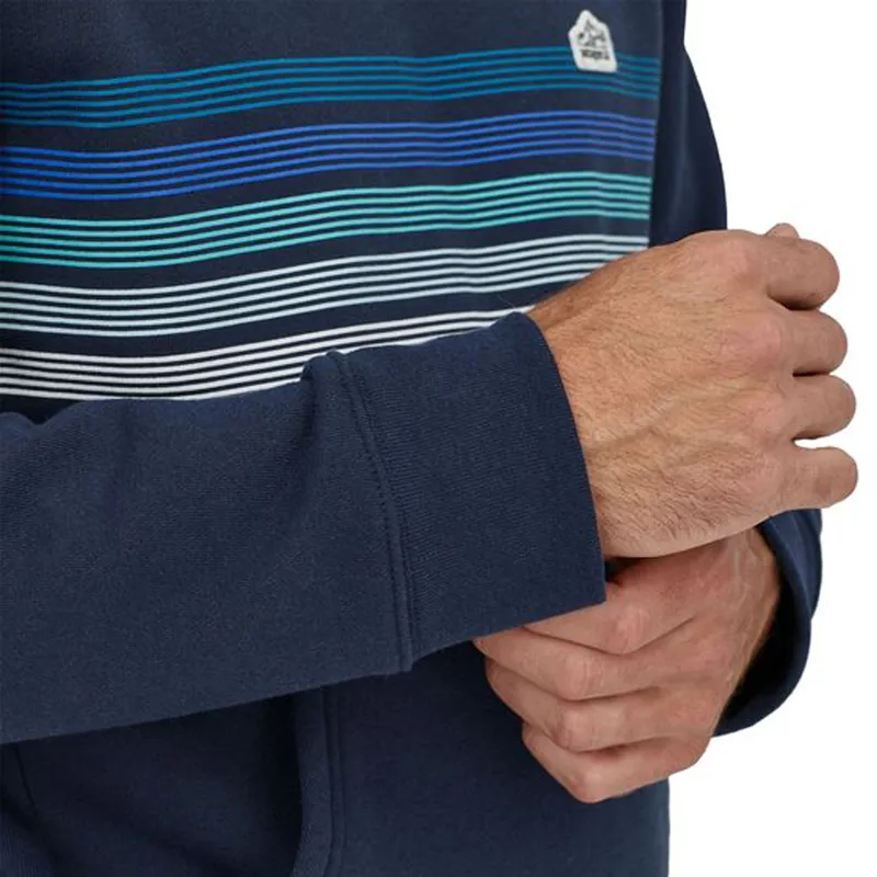 Patagonia Line Logo Ridge Stripe Uprisal Hoody Men's - New Navy-2